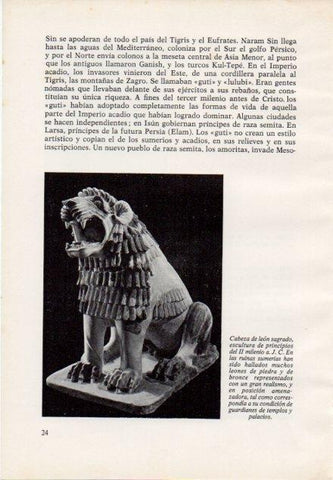 LAMINA V15345: Cabeza de leon sagrado II milenio a. J. C.