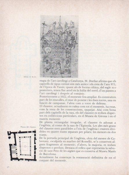 LAMINA V15257: Monastir de Sant Pere de Rodes. Planta del Claustre