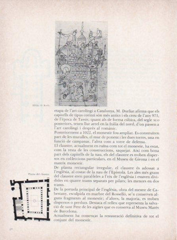LAMINA V15257: Monastir de Sant Pere de Rodes. Planta del Claustre