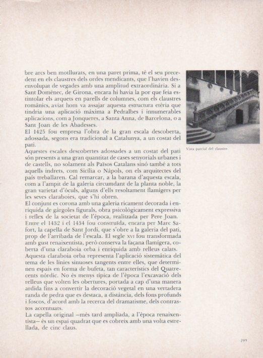 LAMINA V15321: Palau de la Generalitat de Barcelona. Vista exterior del claustre