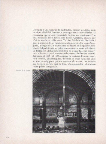 LAMINA V15311: Llotja de Barcelona. Interior detall