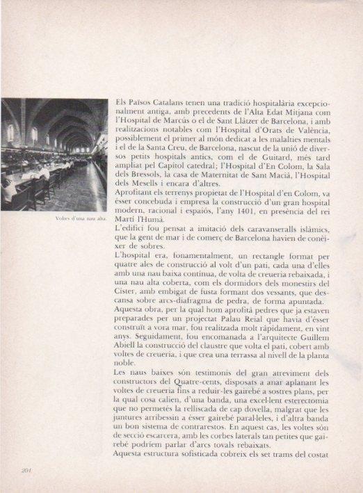LAMINA V15325: Hospital de la Santa Creu Barcelona. Voltes d'una nau alta