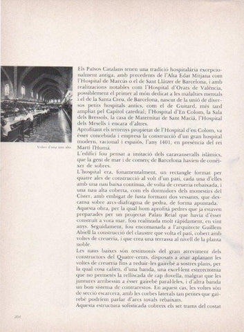 LAMINA V15325: Hospital de la Santa Creu Barcelona. Voltes d'una nau alta