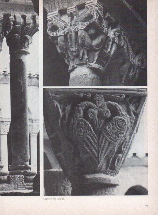LAMINA V15280: Santa Maria de l'Estany. Capitells del claustre