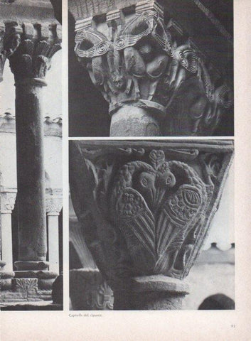 LAMINA V15280: Santa Maria de l'Estany. Capitells del claustre