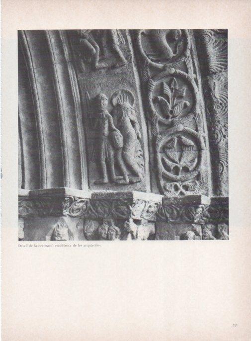 LAMINA V15275: Portada de Santa Maria de Ripoll. Decoracio escultorica de les arquivoltes