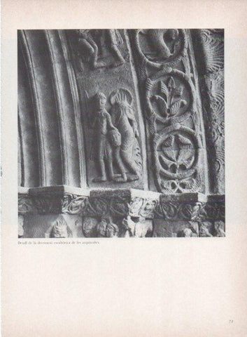 LAMINA V15275: Portada de Santa Maria de Ripoll. Decoracio escultorica de les arquivoltes