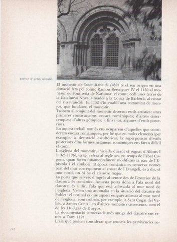LAMINA V15287: Santa Maria de Poblet. Exterior sala capitular