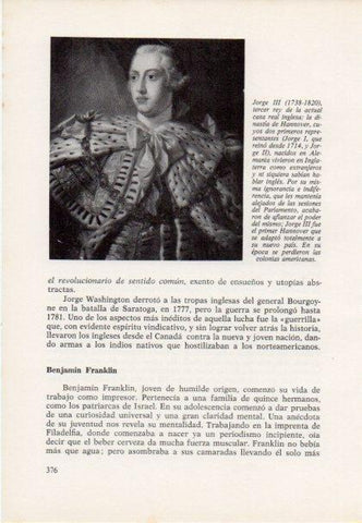 LAMINA V15497: Jorge III rey de Inglaterra