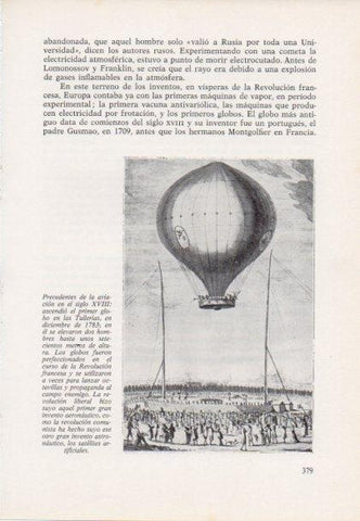LAMINA V15499: Primer globo en las Tullerias en 1783
