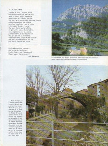 LAMINA V15694: Pont de pedre de la Pobla de Lillet