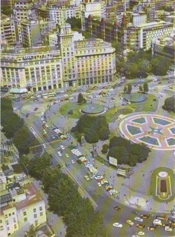 LAMINA V15708: Vista aeria de la Plaça Catalunya, Barcelona