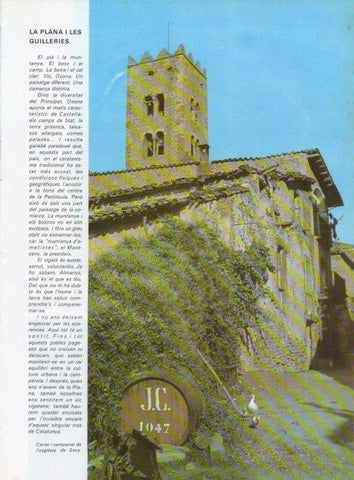 LAMINA V15670: Carrer i campanar de l'esglesia de Seva