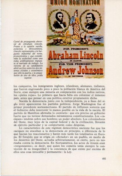 LAMINA V15548: Cartel de propaganda electoral de Abraham Lincoln