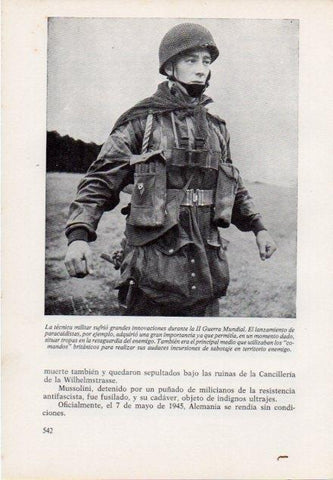 LAMINA V15571: Paracaidista en la II Guerra Mundial