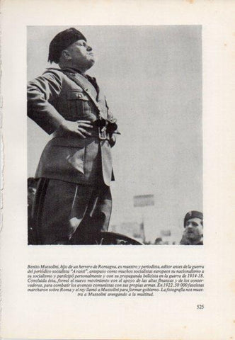 LAMINA V15563: Benito Mussolini