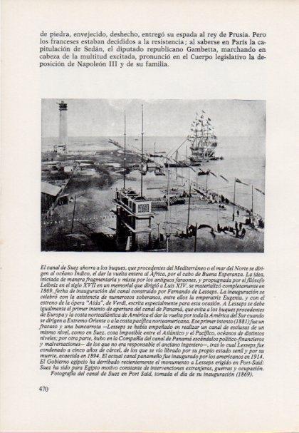 LAMINA V15537: Fotografia del canal de Suez en Port Said en 1869