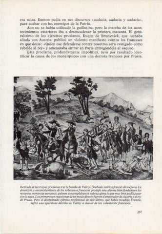 LAMINA V15506: Las tropas prusianas tras la batalla de Valmy grabado