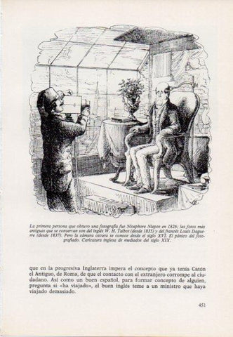 LAMINA V15528: Nicephore Niepce caricatura inglesa siglo XIX