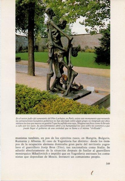 LAMINA V15575: Monumento a los judios en el cementerio del Pere Lachaise en Paris