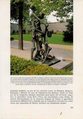 LAMINA V15575: Monumento a los judios en el cementerio del Pere Lachaise en Paris