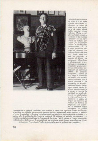 LAMINA V15583: Colonizador belga junto a un busto de Leopoldo I