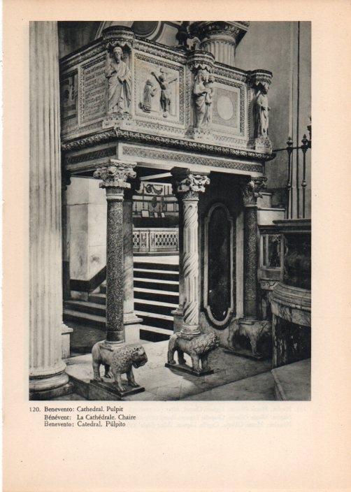 LAMINA V14780: Pulpito de la Catedral de Benevento, Italia