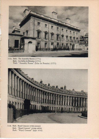 LAMINA V14776: Assembly Rooms y Royal Crescent en Bath