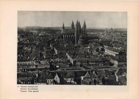 LAMINA V14753: Vista general de Tournai, Belgica