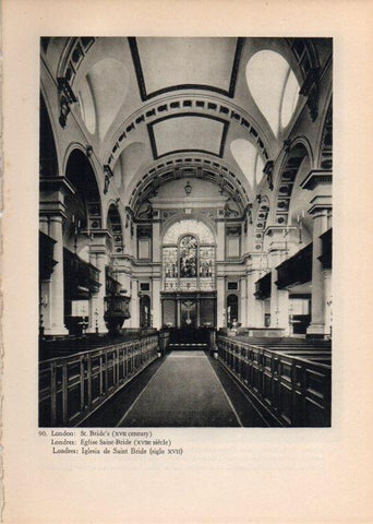 LAMINA V14768: Iglesia de Saint Bride en Londres