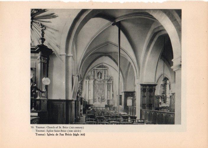 LAMINA V14755: Iglesia de San Bricio en Tournai, Belgica