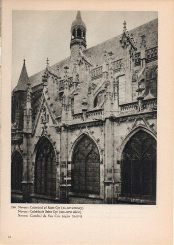 LAMINA V14849: Catedral de San Ciro en Nevers, Francia