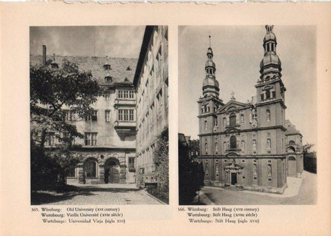LAMINA V14879: Universidad Vieja y Stift Haug en Wurtzburgo