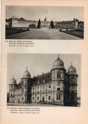 LAMINA V14872: El Palacio de Karlsruhe y Palacio Gottesaue de Karlsruhe