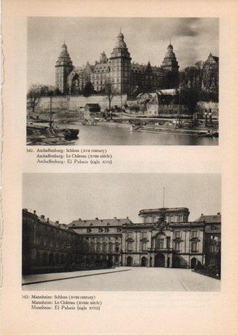 LAMINA V14871: El Palacio de Aschaffenburg y El Palacio de Mannheim