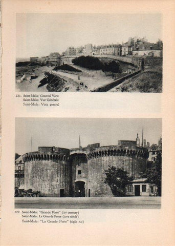 LAMINA V14824: Vista y La Grande Porte de Saint-Malo, Francia
