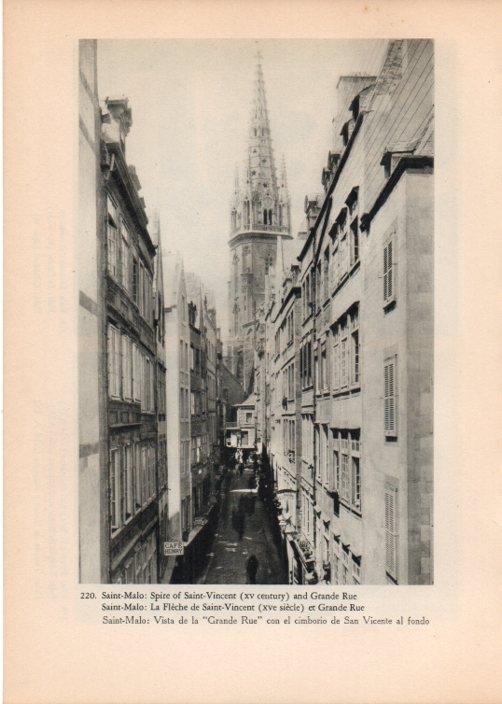 LAMINA V14823: Vista de la Grande Rue en Saint-Malo, Francia