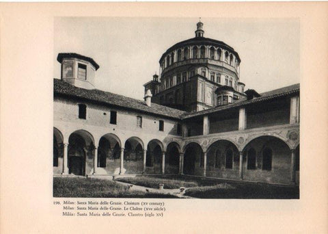LAMINA V14814: Claustro de Santa Maria delle Grazie en Milan