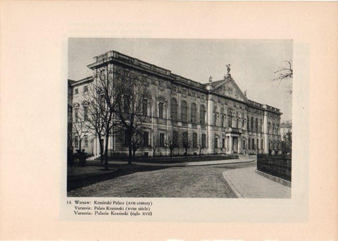 LAMINA V14734: Palacio Krasinski en Varsovia, Polonia