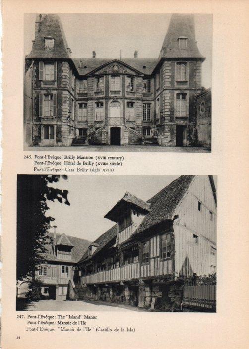 LAMINA V14833: Casa Brilly y Manoir de l'Ille en Pont-l'Eveque