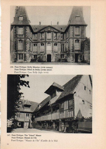 LAMINA V14833: Casa Brilly y Manoir de l'Ille en Pont-l'Eveque