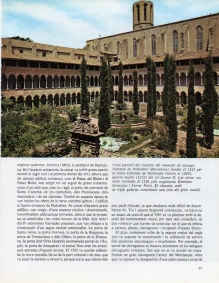 LAMINA V14624: Vista del claustre del Monastir de Pedralbes, Barcelona