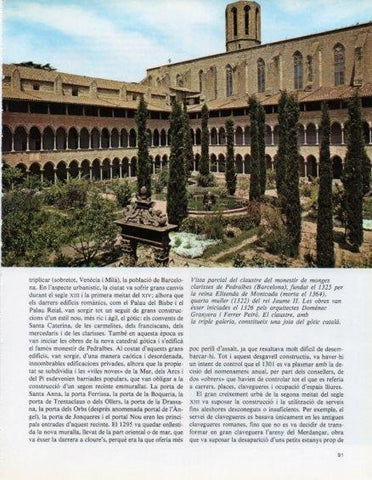 LAMINA V14624: Vista del claustre del Monastir de Pedralbes, Barcelona