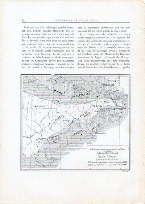 LAMINA V15091: Mapa de Catalunya a començaments de l'Era terciaria