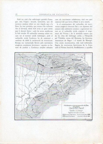 LAMINA V15091: Mapa de Catalunya a començaments de l'Era terciaria