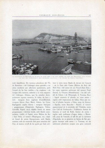 LAMINA V15086: Vista aeria de Montjuic i el port de Barcelona