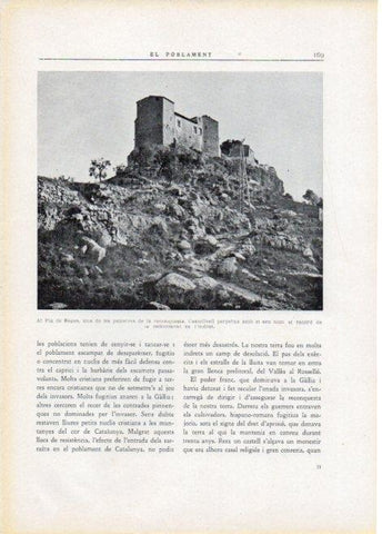 LAMINA V15110: Vista de Castellvell al Pla de Bages