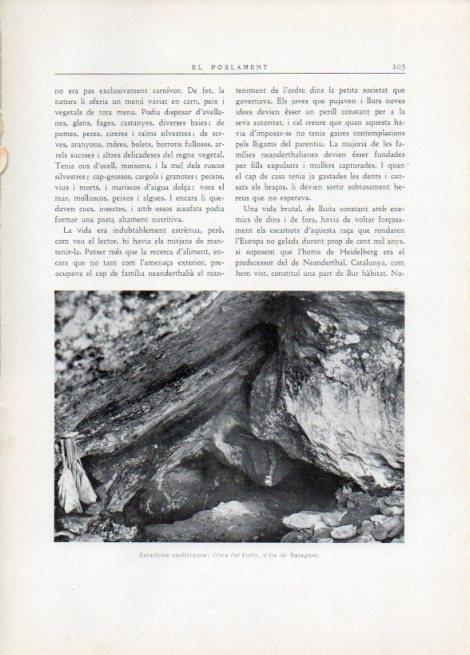 LAMINA V15109: Estacions neolitiques a la Cova del Foric d'Os de Balaguer