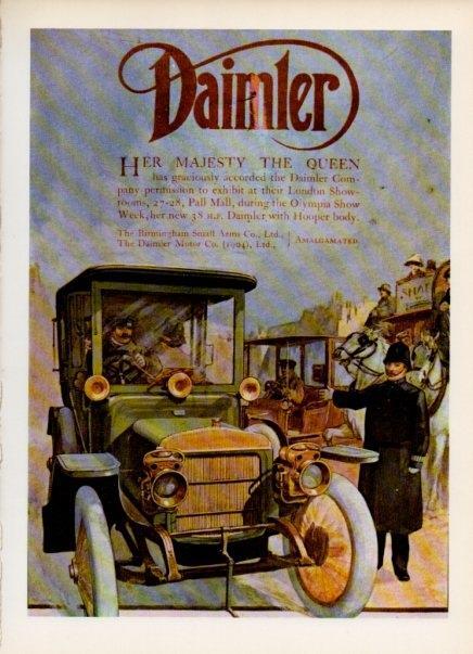 LAMINA V15055: Cartel publicitario automoviles Daimler 1905