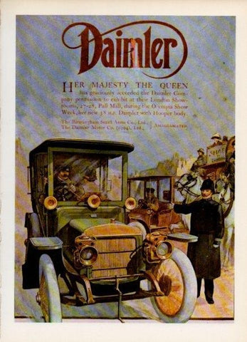 LAMINA V15055: Cartel publicitario automoviles Daimler 1905